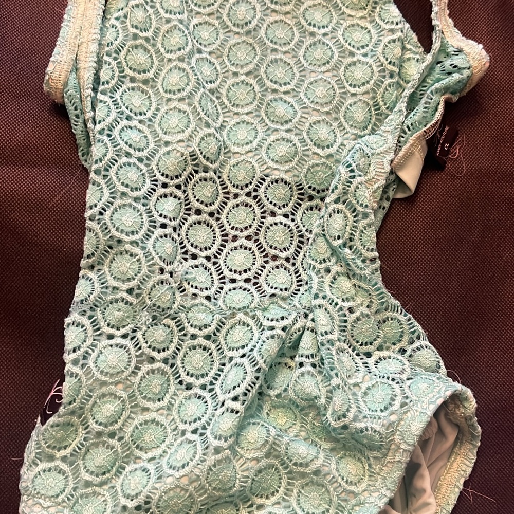 Kandi Kouture youth large mint leotard